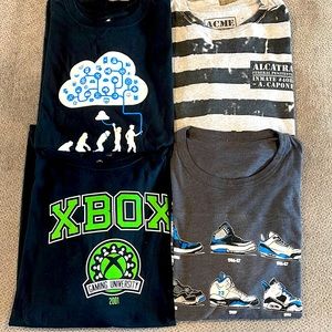 4 mens slightly worn various mens shirts